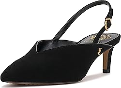 Vince Camuto Women's Kylien Pump, Black Suede, 8