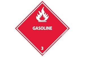 NMC DL157AP National Marker Dot Shipping Labels, Gasoline 3, 4 Inches x 4 Inches, Ps Vinyl. 25/pk (Pack of 25)