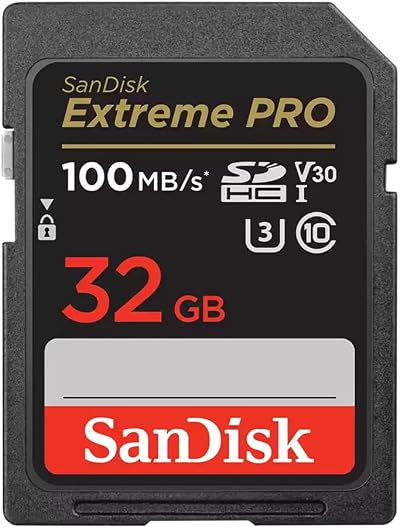 SanDisk 32GB Extreme PRO SDHC Card UHS-I U3 V30 100MB/s RescuePRO Deluxe