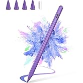 Stylus Pen for iPad 2025-2018 Faster Charge Apple Pencil with Tilt Sensitivity & Palm Rejection & Magnetic Compatible iPad 11/10/9/8/7/6, Pad Air 3/4/5, Pro 12.9"/11", Mini 6/5, M2/M4 Purple