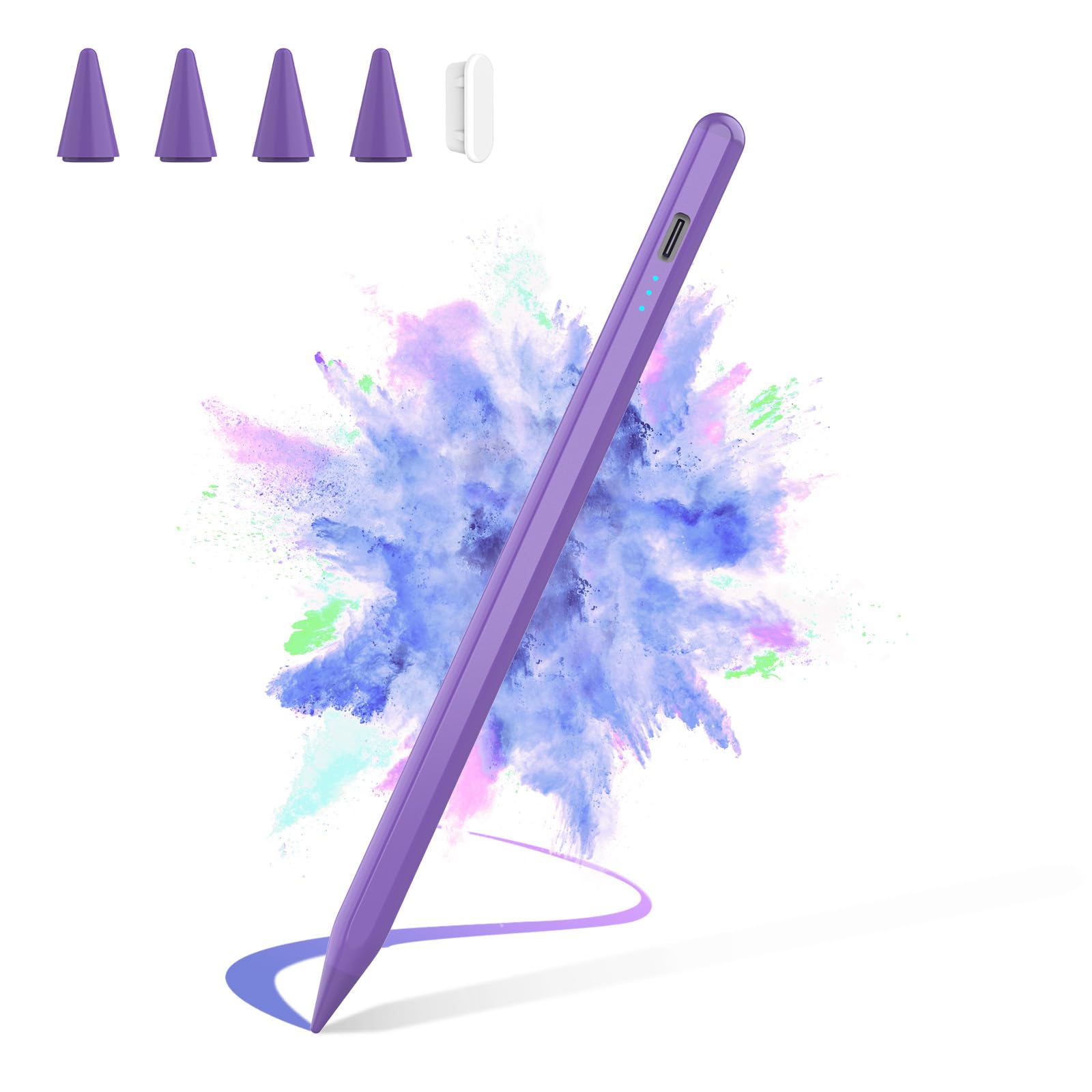 Photo 1 of **NON FUNCTIONAL **Stylus Pen for iPad 2025-2018 Faster Charge Apple Pencil with Tilt Sensitivity & Palm Rejection & Magnetic Compatible iPad 11/10/9/8/7/6, Pad Air 3/4/5, Pro 12.9"/11", Mini 6/5, M2/M4 Purple
