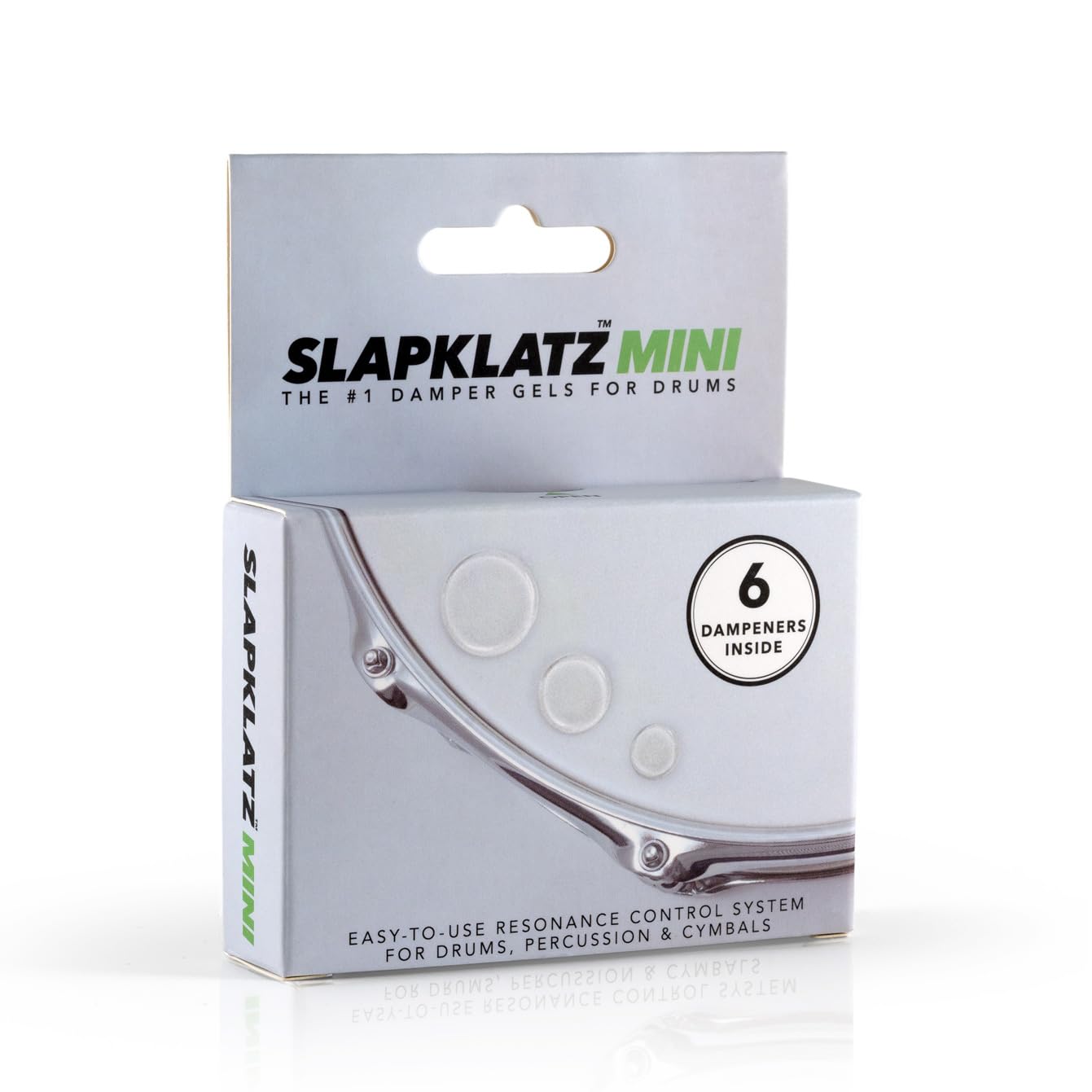 SlapKlatz MINI Drum Dampeners Clear | 6 pcs | 3 Sizes | FREE case | Non-toxic