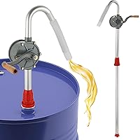 Acymner Aluminum Rotary Hand Barrel Pump | 5 to 55 Gallon Drum Pump Corrosion-Resistant Rotary Barrel Pump with Hand Crank fo