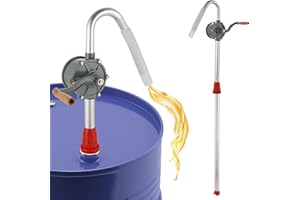 Acymner Aluminum Rotary Hand Barrel Pump | 5 to 55 Gallon Drum Pump Corrosion-Resistant Rotary Barrel Pump with Hand Crank for Oil Transfer