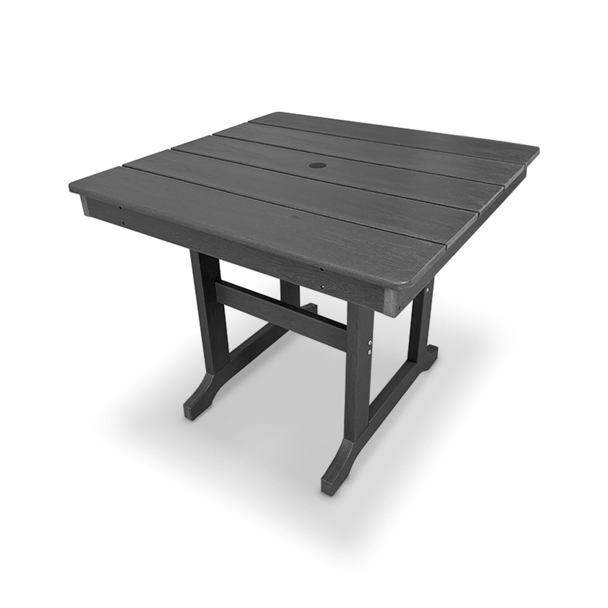 Photo 1 of *MISSING PARTS UNKNOWN*
Mosbrisa Modern HDPE Patio Dining Table, with Umbrella Hole, Weather Resistant, for Outdoor, Yard, Lawn (Grey, 1 Piece - 35.7'' Table)