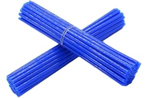 YUANQIAN Super Pop Bicycle Spoke Skins Wraps Compatible with Schoolmate Bike Fans- Colorful Bike Wheel Decoration-72 Pcs(Blue)
