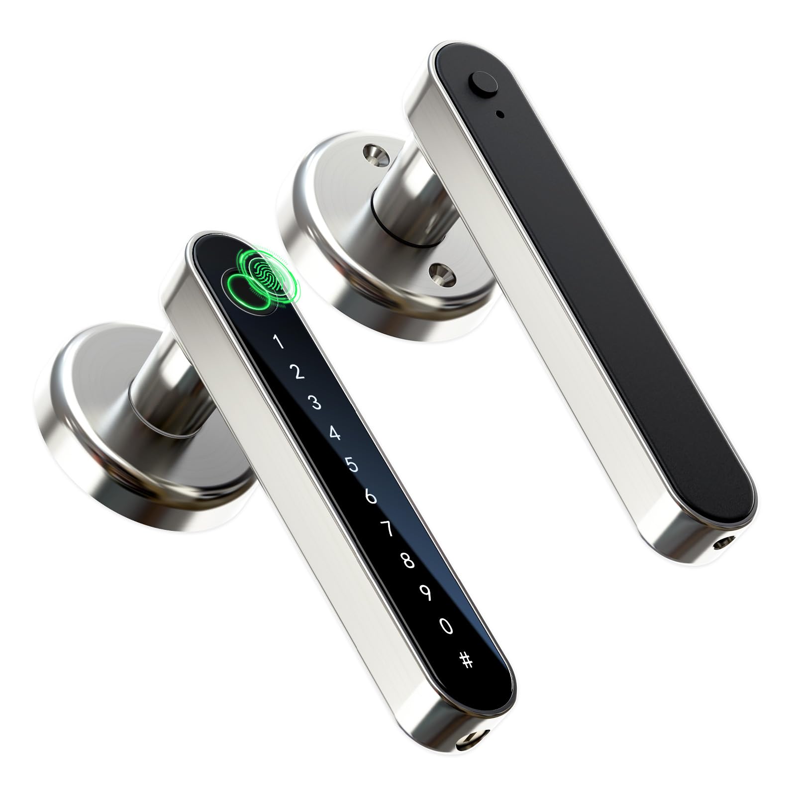 Photo 1 of IRONZON Fingerprint Door Lock Biometric Door Lock with Keypad with Handle for Home Hotel Office Apartment Bedroom