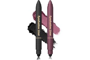 GENERIC Eyeshadow Stick,Shadow Liner 2-in-1 Eyeliner & Eyeshadow,Perfect Color Duo-Shadow Liner 2-in-1 Eyeliner,Easy to Color, Effortless & Long-Lasting Makeup for Defined Eyes(Black+golden tigers eye)