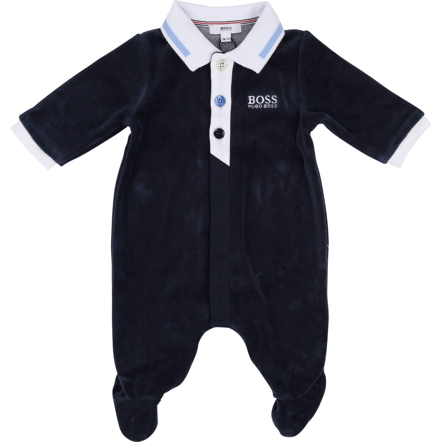HUGO BOSS KIDS Baby Boys Velour babygrow NAVY 3M Amazon.co.uk Clothing