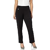 Slim-Sation Women's Misses Pull On Solid Knit Flare Leg Pant with Tummy Panel