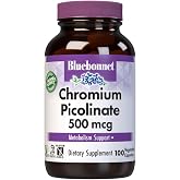 BlueBonnet Nutrition Chromium Picolinate, Soy, Gluten &amp; Dairy Free, Non-GMO, Kosher Certified, Vegan, 500 mcg, 100 Count