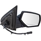 TRQ Right Mirror Passenger Side Power Folding Spotter Chrome Heated Puddle | For 14-19 Chevrolet Silverado 1500 LD 2500 HD 3500 14-19 GMC Sierra 1500 Limited 2500 HD 3500 Textured Turn Signal Memory