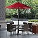 Abba Patio 7.5ft Patio Umbrella Outdoor Umbrella Patio Market Table Umbrella with Push Button Tilt and Crank for Garden, Lawn, Deck, Backyard& Pool, Red
