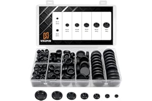 Vrupin 188 Pieces Closed Rubber Grommet Firewall Solid Closed Hole Plug Assortment Kit for Wire Electrical Appliance Plumbing