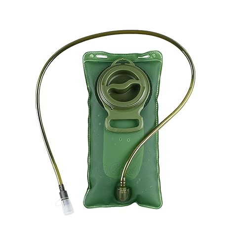 2L Military Green TPU Hydration Bladder with Leak-Proof Liquid Silicone Mouthpiece, Water Reservoir for Hiking, Camping, Cycling & Running