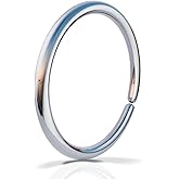 Tiny Silver Nose Ring - Handmade 7mm Sterling SIlver Nose Ring - Hypoallergenic Silver 18 Gauge Nose Hoop Jewelry