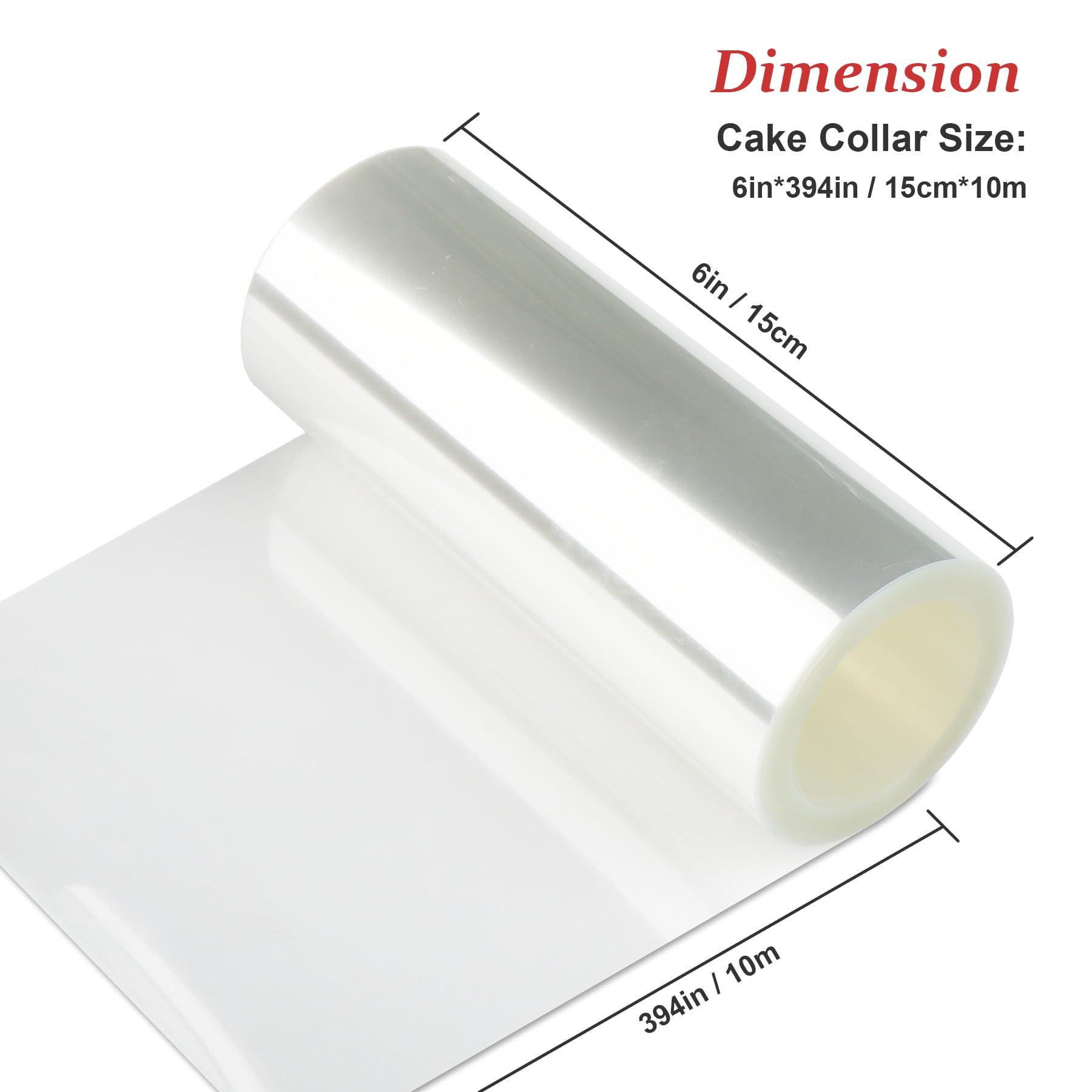 Mua Cake Collar - 6 x 394inch/1 Roll-Transparent Acetate Cake Roll ...