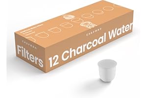 Chefman Water Filter Refill Cartridges, 12 Pack of Replacement Water Filter Cartridges, Compatible with the Chefman Caffeinator Models, 12 Count