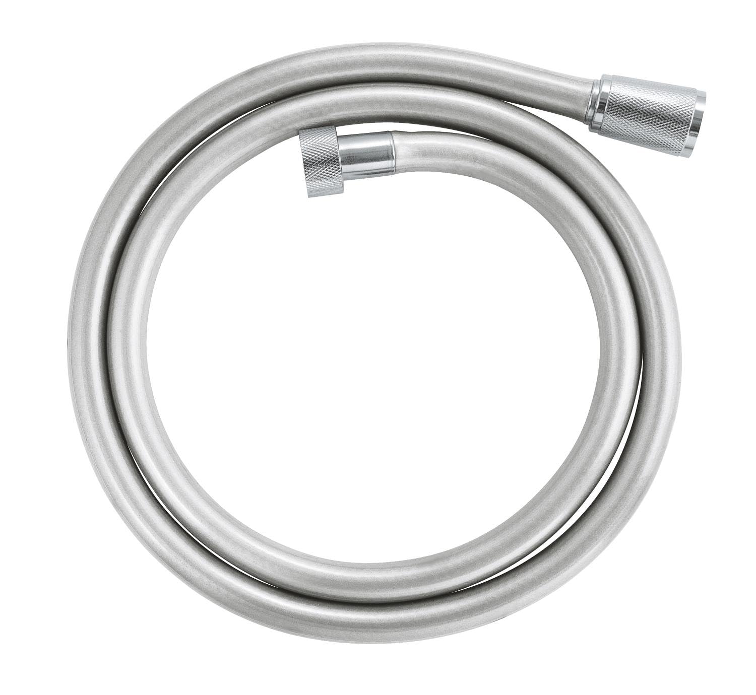 GROHE VitalioFlex Silver Long-Life TwistStop - Shower Hose 1.25 m (Tensile Strength 50 kg, Pressure Resistance Up to 12 Bar, Heat Resistance 75°C, Universal Connection G 1/2" x 1/2"), Chrome, 22110000 — image 1