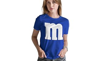 VERACCO Letter M Halloween Costumes T-Shirt | Funny Cool Graphic tee idea | for Women