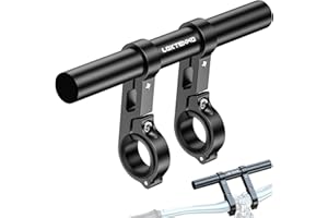 LOKTENWO Bike Handlebar Extender - 7.87" Aluminum Extension with Aluminum Alloy Dual-Clamp Mounting Base for Bicycle and Motorcycle, Fits Handlebar Diameters of 0.875"/ 1.0"/ 1.125"/ 1.26"