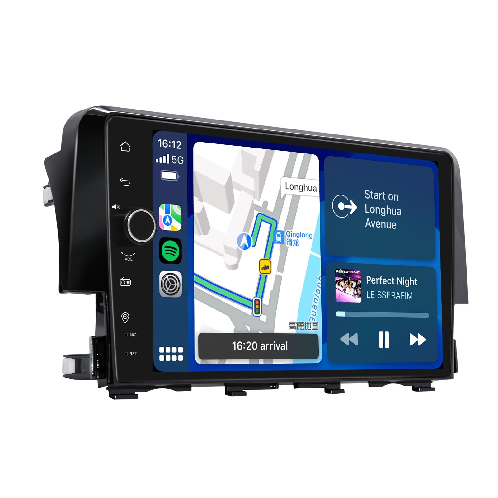 Photo 1 of JOYING Car Radio for Honda Civic 2016-2021 Android 13 Car Stereo 9 Inch Head Unit with Carplay & Android Auto, Mirror Link, GPS Navigation, Bluetooth 5.0, Volume Knob(JY-HT145N4)