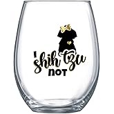 I Shih Tzu not mom gifts for women dog stemless wine glass for her cup idea 0241