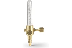 SPARC Nitrogen Flow Meter 0-75 SCFH Flow Indicator for Brazing, Welding, Purging HVAC 1/4" SAE Flare Inlet and Outlet 50PSI LIFETIME USA Warranty