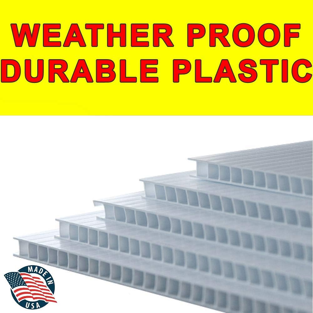 VIBE INK Bundle of Large Blank White Yard or Lawn Sign Boards 24" x 36" Corrugated Plastic Poster - Waterproof, Made in The USA, Print-Ready (2): Garden & Outdoor