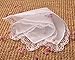 Milesky White Wedding Cotton Handkerchiefs Lace Edges 10 Inches (Pack of 6)