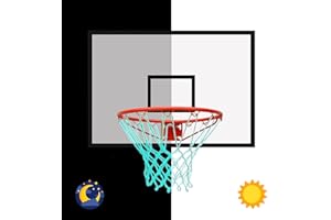 LSKSSNG Nightlight Basketball Net, Glow in The Dark Basketball Hoop Net, Luminous Replacement Basketball Goal Net, Standard Size 12 Loops All Weather Nylon Replacement Net for Indoor/Outdoor