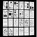 Bullet Journal Stencil 24 Piece Set by Greenfield with the Latest New Patterns Available for Scrapbooking and DIY Craft Projects