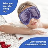 NEWGO Cooling Eye Mask Reusable Hot Cold Therapy Violet Blue view 6