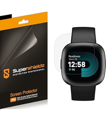 4 Pellicole Vetro Temperato Per Fitbit Versa/Versa Lite | Protezione Schermo 9H Anti Graffio | Kit Con Salviette - 4
