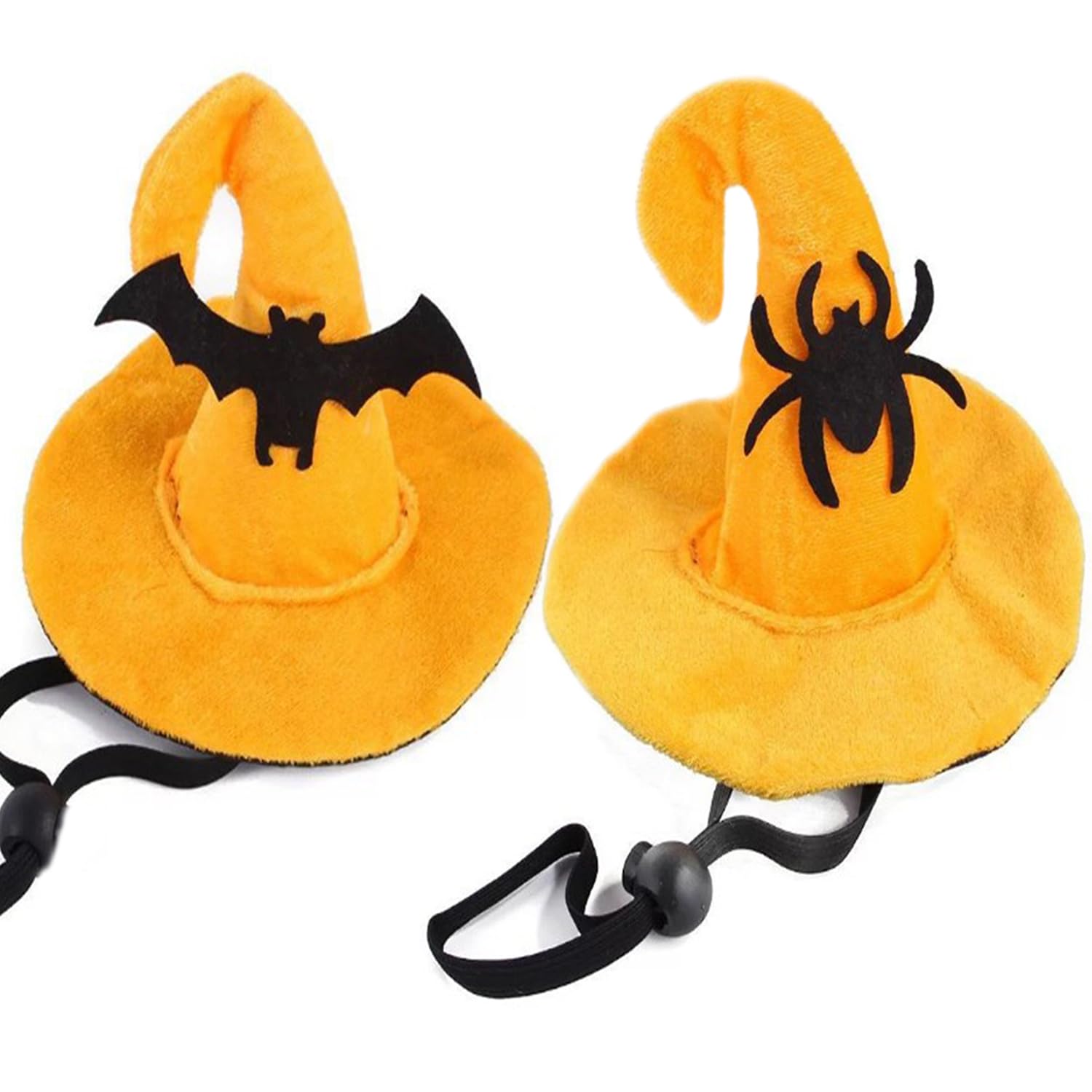 Bohue Halloween Pet Hat Set - Spider, Bat, Witch & Wizard Hats for Dog & Cat