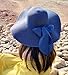 Yshare Women Big Bowknot Straw Sun Hat Floppy Foldable Roll up UV Protection 50+ Beach Cap (Color-1)