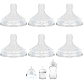 Silicone Nipple for Philips Avent Natural Baby Bottles and Natural Trainer Sippy Cup, Slow Flow (Flow 2), 0m+, 6 Count