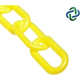Mr. ChainPlastic Barrier Chain, Yellow, 3-Inch Link Diameter, 100-Foot Length (80002-100)