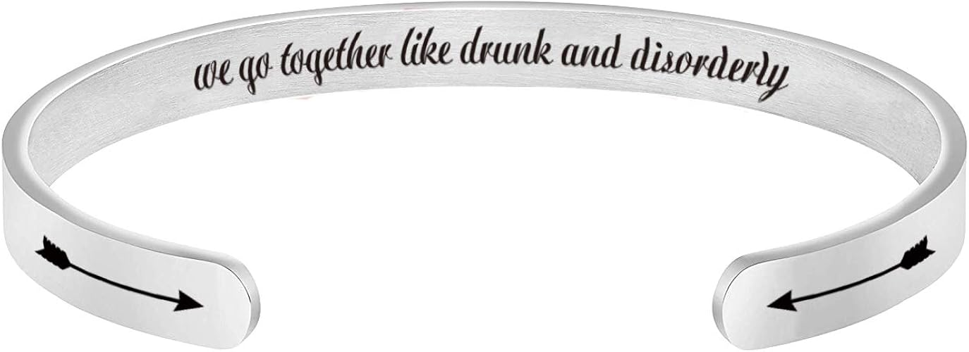 Amazon Eigso おもしろフレンドシップブレスレット 卒業祝い 親友への励ましギフト 女性への誕生日プレゼント ティーンの女の子へのモチベーションアップ カフバングル ブレスレット 通販