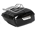 ECOTRIC King Tour Pack Touring Trunk Tail Box for Harley Touring Models 2014-2024 New (King Tour Pack W/Top Rack)