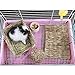 Tfwadmx Rabbit Grass Bed Portable Bunny Straw House Handmade Woven Hamster Bedding Nest Small Animal Chew Cage Toy for Guinea Pig Chinchilla Ferret Gerbil Rat with Hay Mats