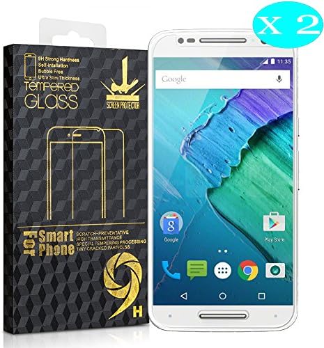 Moto X Pure Edition Screen Protector,[2 Pack]TKOXI HD Clear Bubble-Free Easy Installation Tempered Glass Screen Protectors for Motorola Moto X Style,Lifetime Replacement Warranty