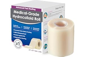 Hydrocolloid Roll for Wound Care, Pimple Patches, Medical-Grade Hydrocolloid Bandages with Self-Adhesive, Cut-to-Size Patch B
