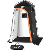 PZT Large Shower Tent, Portable Privacy Tent with Mesh Floor &amp; Carrying Bag | Lightweight &amp; Sturdy, Easy Set Up, Portable Changing Room for Camping &amp; Hiking, Fishing, Beach