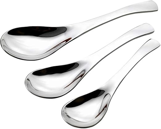 Amazon Com Mariahanan 3pcs Stainless Steel Spoons Large Chinese