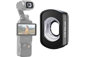 ALILUSSO 0.72x Magnetic Wide Angle Lens Compatible with DJI Osmo Pocket 3, HD Optical Glass/Multi-Coated, Expand FOV of 112°