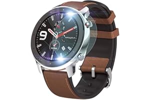Shan-S 5 Pack Screen Protector for AMAZFIT GTR Smart Watch 47mm, Full Coverage Bubble-Free Anti-Scratch Ultra-Thin Explosion-Proof TPU High Definition Shield Smart Watch Pet Screen Protector Film
