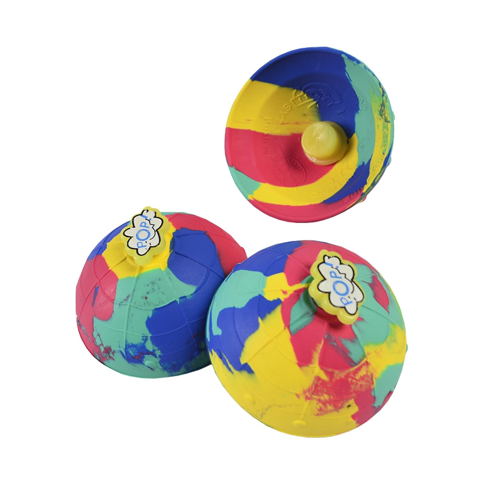 3Pcs fidget Bouncing Bowl Fidget Toys, Creative Camouflage Bounce Bowl, Rubber Novelty Cool Spinning Toy, Stress Relief Toy, Bounce Ball Outdoor Game Sports Fingertip Toy