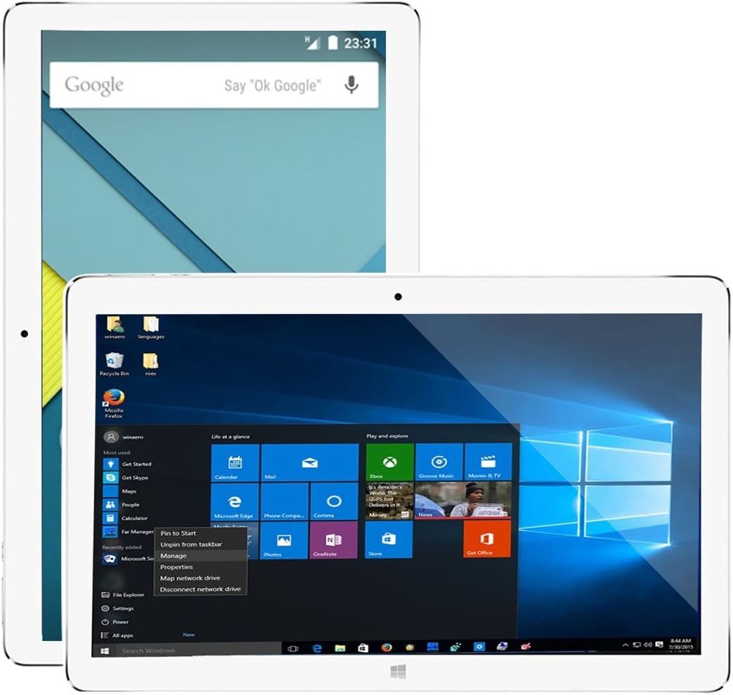 Teclast Tbook 16 Pro Dual OS Tablet 4GB+64GB 11.6 inch Windows 10 Home & Android 5.1, Intel Cherry Trail Z8350 1.84GHz, Support OTG, HDMI (White)
