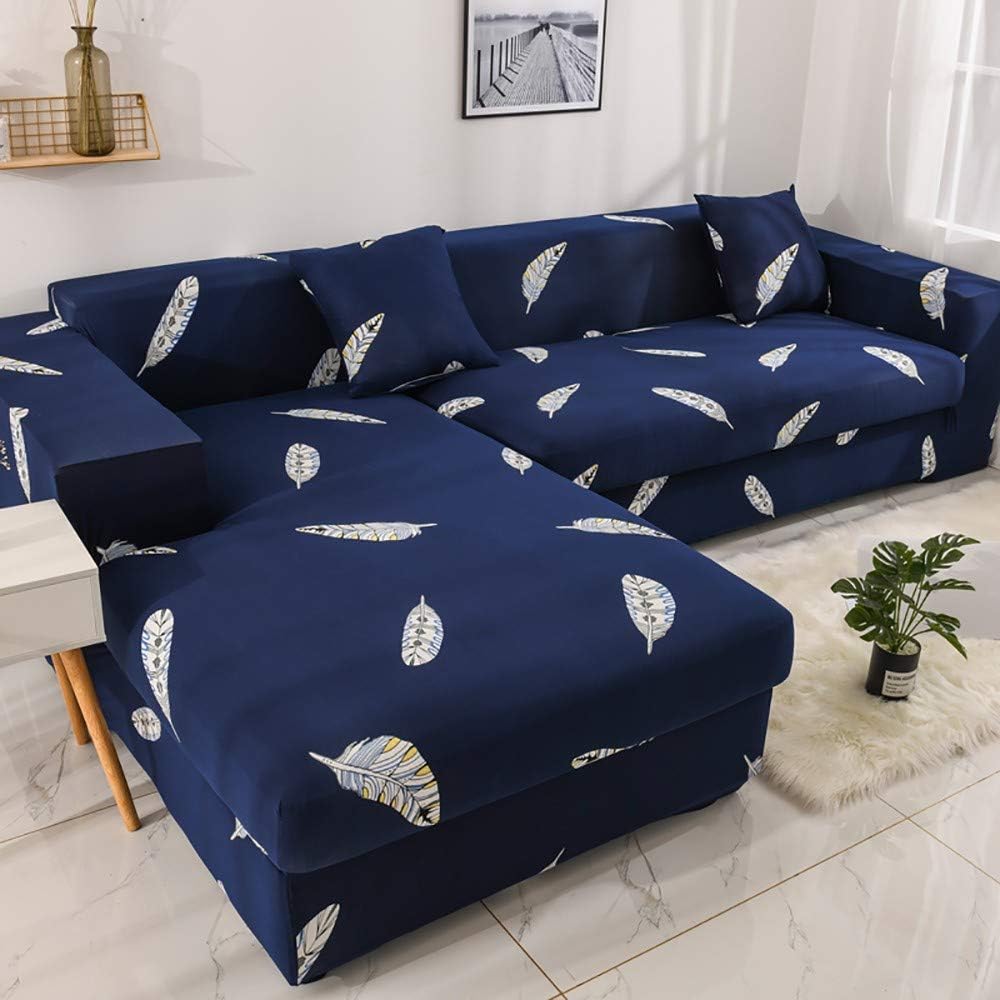 L Shape Sofa Cover 2 Pcs Stretch Sectional Chaise Lounge